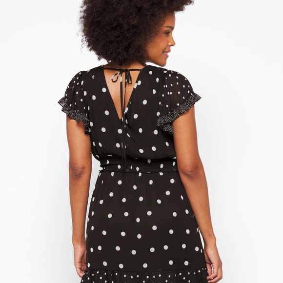 Les Serein Brielle Flutter Sleeve Back Detail Dress - Picture 2 of 3